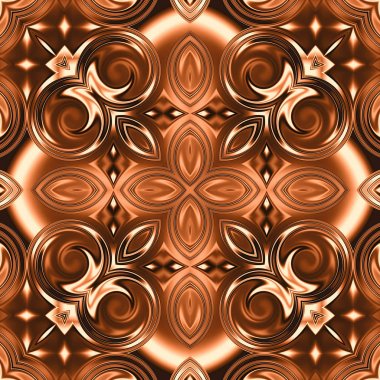 Benzersiz mandala, Oriental yuvarlak desen, mistik motifi, egzotik arka plan. Fantastik fraktal tasarım, geometrik doku parlayan renkli dijital sanat.