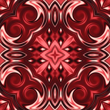 Benzersiz mandala, Oriental yuvarlak desen, mistik motifi, egzotik arka plan. Fantastik fraktal tasarım, geometrik doku parlayan renkli dijital sanat.