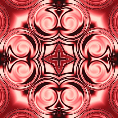 Benzersiz mandala, Oriental yuvarlak desen, mistik motifi, egzotik arka plan. Fantastik fraktal tasarım, geometrik doku parlayan renkli dijital sanat.