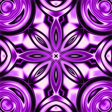 Benzersiz mandala, Oriental yuvarlak desen, mistik motifi, egzotik arka plan. Fantastik fraktal tasarım, geometrik doku parlayan renkli dijital sanat.