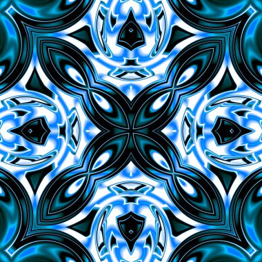 Benzersiz mandala, Oriental yuvarlak desen, mistik motifi, egzotik arka plan. Fantastik fraktal tasarım, geometrik doku parlayan renkli dijital sanat.