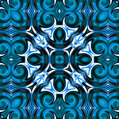 Benzersiz mandala, Oriental yuvarlak desen, mistik motifi, egzotik arka plan. Fantastik fraktal tasarım, geometrik doku parlayan renkli dijital sanat.