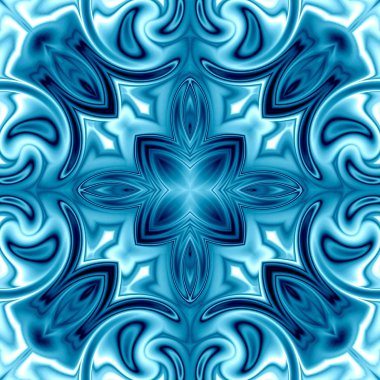 Benzersiz mandala, Oriental yuvarlak desen, mistik motifi, egzotik arka plan. Fantastik fraktal tasarım, geometrik doku parlayan renkli dijital sanat.