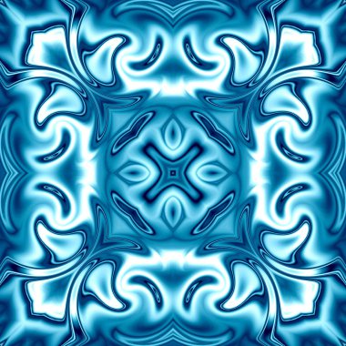 Benzersiz mandala, Oriental yuvarlak desen, mistik motifi, egzotik arka plan. Fantastik fraktal tasarım, geometrik doku parlayan renkli dijital sanat.