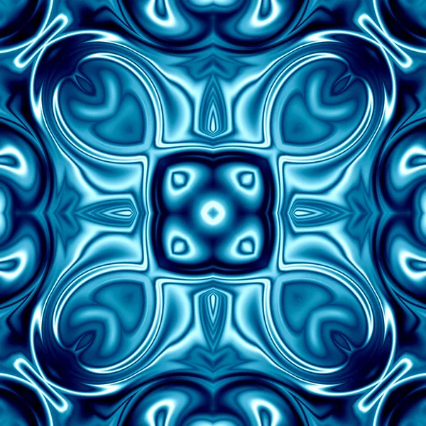 Benzersiz mandala, Oriental yuvarlak desen, mistik motifi, egzotik arka plan. Fantastik fraktal tasarım, geometrik doku parlayan renkli dijital sanat.