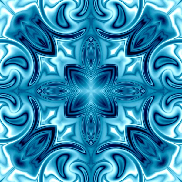 Benzersiz mandala, Oriental yuvarlak desen, mistik motifi, egzotik arka plan. Fantastik fraktal tasarım, geometrik doku parlayan renkli dijital sanat.