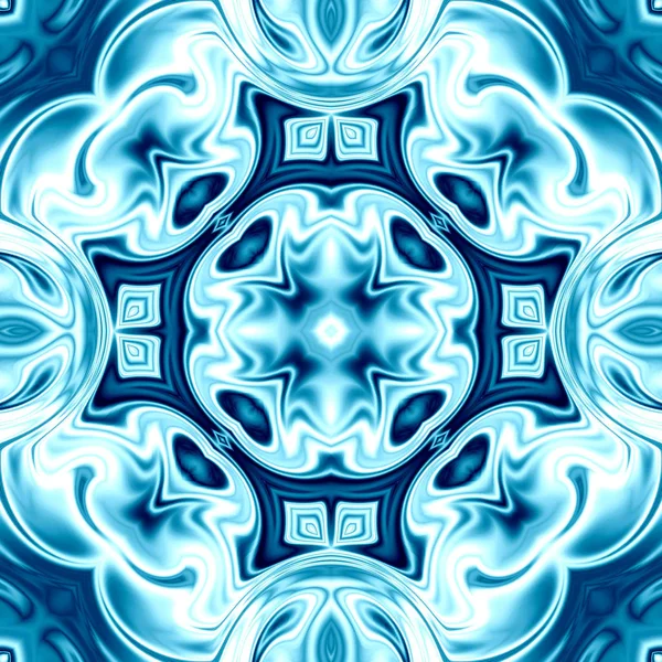 Benzersiz mandala, Oriental yuvarlak desen, mistik motifi, egzotik arka plan. Fantastik fraktal tasarım, geometrik doku parlayan renkli dijital sanat.