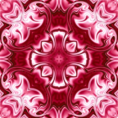 Benzersiz mandala, Oriental yuvarlak desen, mistik motifi, egzotik arka plan. Fantastik fraktal tasarım, geometrik doku parlayan renkli dijital sanat.