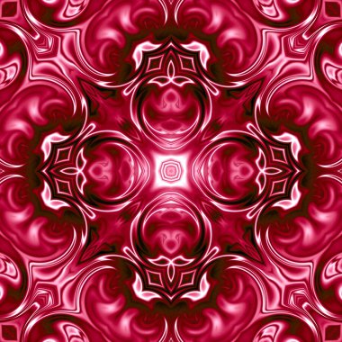 Benzersiz mandala, Oriental yuvarlak desen, mistik motifi, egzotik arka plan. Fantastik fraktal tasarım, geometrik doku parlayan renkli dijital sanat.