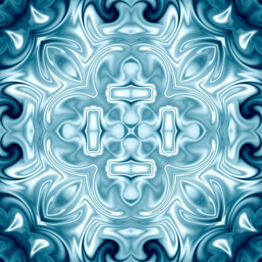 Benzersiz mandala, Oriental yuvarlak desen, mistik motifi, egzotik arka plan. Fantastik fraktal tasarım, geometrik doku parlayan renkli dijital sanat.