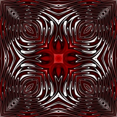 Benzersiz mandala, Oriental yuvarlak desen, mistik motifi, egzotik arka plan. Fantastik fraktal tasarım, geometrik doku parlayan renkli dijital sanat.