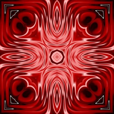 Benzersiz mandala, Oriental yuvarlak desen, mistik motifi, egzotik arka plan. Fantastik fraktal tasarım, geometrik doku parlayan renkli dijital sanat.