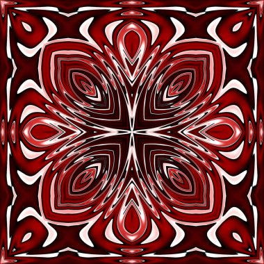 Benzersiz mandala, Oriental yuvarlak desen, mistik motifi, egzotik arka plan. Fantastik fraktal tasarım, geometrik doku parlayan renkli dijital sanat.