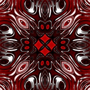 Benzersiz mandala, Oriental yuvarlak desen, mistik motifi, egzotik arka plan. Fantastik fraktal tasarım, geometrik doku parlayan renkli dijital sanat.