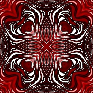 Benzersiz mandala, Oriental yuvarlak desen, mistik motifi, egzotik arka plan. Fantastik fraktal tasarım, geometrik doku parlayan renkli dijital sanat.