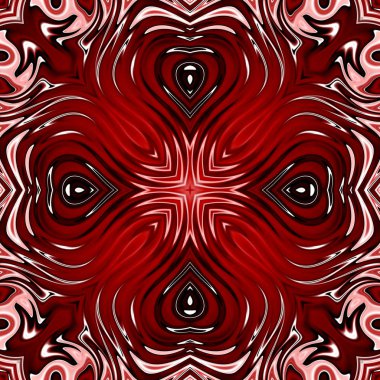 Benzersiz mandala, Oriental yuvarlak desen, mistik motifi, egzotik arka plan. Fantastik fraktal tasarım, geometrik doku parlayan renkli dijital sanat.