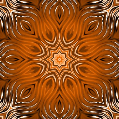 Benzersiz mandala, Oriental yuvarlak desen, mistik motifi, egzotik arka plan. Fantastik fraktal tasarım, geometrik doku parlayan renkli dijital sanat.