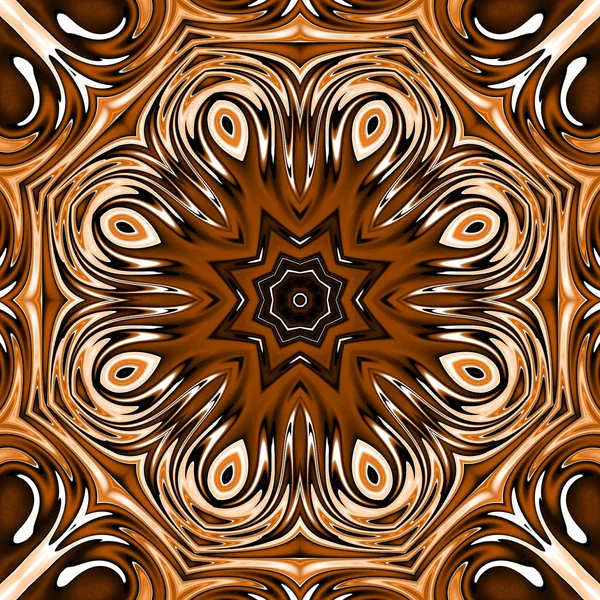 Mandala Único Patrón Redondo Oriental Motivo Místico Fondo Exótico Abstracto — Foto de Stock