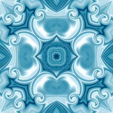 Benzersiz mandala, Oriental yuvarlak desen, mistik motifi, egzotik arka plan. Fantastik fraktal tasarım, geometrik doku parlayan renkli dijital sanat.