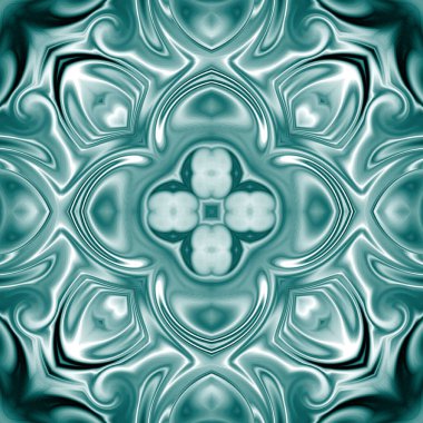 Benzersiz mandala, Oriental yuvarlak desen, mistik motifi, egzotik arka plan. Fantastik fraktal tasarım, geometrik doku parlayan renkli dijital sanat.