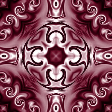 Benzersiz mandala, Oriental yuvarlak desen, mistik motifi, egzotik arka plan. Fantastik fraktal tasarım, geometrik doku parlayan renkli dijital sanat.