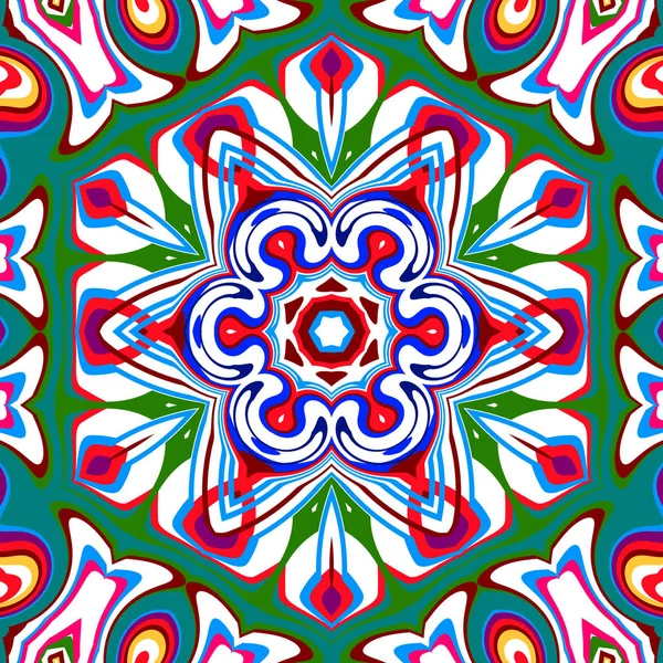 Mandala Único Patrón Redondo Oriental Motivo Místico Fondo Exótico Abstracto —  Fotos de Stock