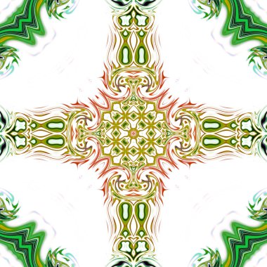 Benzersiz mandala, Oriental yuvarlak desen, mistik motifi, egzotik arka plan. Fantastik fraktal tasarım, geometrik doku parlayan renkli dijital sanat.