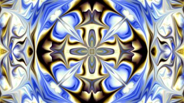 Benzersiz mandala, Oriental yuvarlak desen, mistik motifi, egzotik arka plan. Fantastik fraktal tasarım, geometrik doku parlayan renkli dijital sanat.