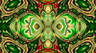 Benzersiz mandala, Oriental yuvarlak desen, mistik motifi, egzotik arka plan. Fantastik fraktal tasarım, geometrik doku parlayan renkli dijital sanat.