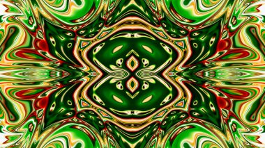 Benzersiz mandala, Oriental yuvarlak desen, mistik motifi, egzotik arka plan. Fantastik fraktal tasarım, geometrik doku parlayan renkli dijital sanat.