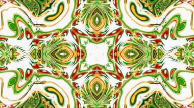 Benzersiz mandala, Oriental yuvarlak desen, mistik motifi, egzotik arka plan. Fantastik fraktal tasarım, geometrik doku parlayan renkli dijital sanat.