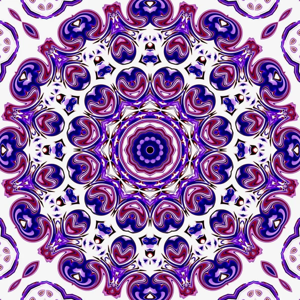 Mandala Único Patrón Redondo Oriental Motivo Místico Fondo Exótico Abstracto — Foto de Stock