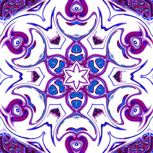 Mandala Único Patrón Redondo Oriental Motivo Místico Fondo Exótico Abstracto —  Fotos de Stock