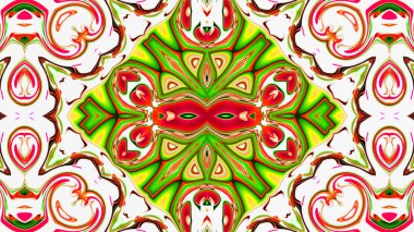 Benzersiz mandala, Oriental yuvarlak desen, mistik motifi, egzotik arka plan. Fantastik fraktal tasarım, geometrik doku parlayan renkli dijital sanat.