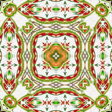 Benzersiz mandala, Oriental yuvarlak desen, mistik motifi, egzotik arka plan. Fantastik fraktal tasarım, geometrik doku parlayan renkli dijital sanat.