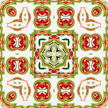 Benzersiz mandala, Oriental yuvarlak desen, mistik motifi, egzotik arka plan. Fantastik fraktal tasarım, geometrik doku parlayan renkli dijital sanat.