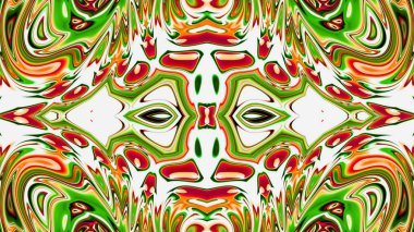 Benzersiz mandala, Oriental yuvarlak desen, mistik motifi, egzotik arka plan. Fantastik fraktal tasarım, geometrik doku parlayan renkli dijital sanat.