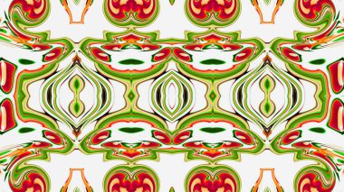 Benzersiz mandala, Oriental yuvarlak desen, mistik motifi, egzotik arka plan. Fantastik fraktal tasarım, geometrik doku parlayan renkli dijital sanat.