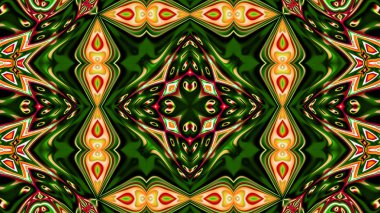 Benzersiz mandala, Oriental yuvarlak desen, mistik motifi, egzotik arka plan. Fantastik fraktal tasarım, geometrik doku parlayan renkli dijital sanat.