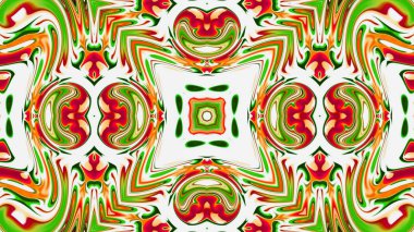 Benzersiz mandala, Oriental yuvarlak desen, mistik motifi, egzotik arka plan. Fantastik fraktal tasarım, geometrik doku parlayan renkli dijital sanat.