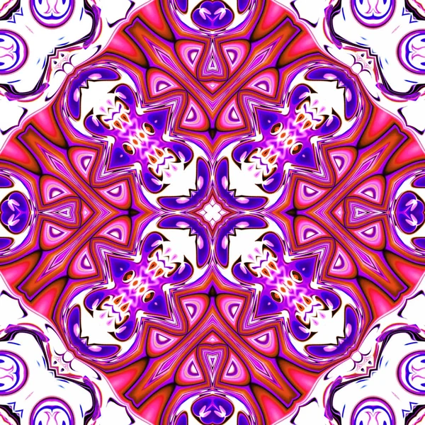 Mandala Original Padrão Redondo Oriental Motivo Místico Fundo Exótico Abstrato — Fotografia de Stock