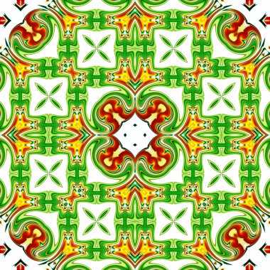 Benzersiz mandala, Oriental yuvarlak desen, mistik motifi, egzotik arka plan. Fantastik fraktal tasarım, geometrik doku parlayan renkli dijital sanat.