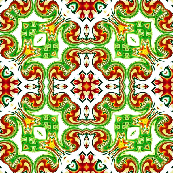 Benzersiz mandala, Oriental yuvarlak desen, mistik motifi, egzotik arka plan. Fantastik fraktal tasarım, geometrik doku parlayan renkli dijital sanat.