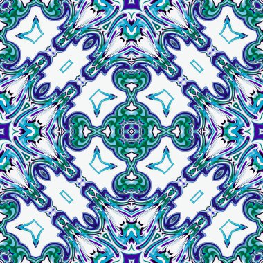 Benzersiz mandala, Oriental yuvarlak desen, mistik motifi, egzotik arka plan. Fantastik fraktal tasarım, geometrik doku parlayan renkli dijital sanat.