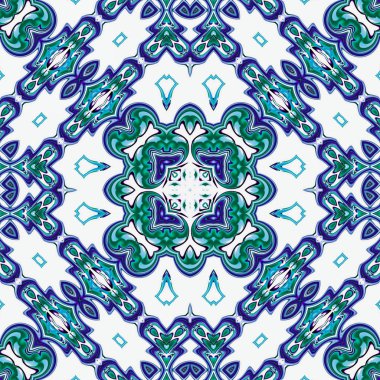 Benzersiz mandala, Oriental yuvarlak desen, mistik motifi, egzotik arka plan. Fantastik fraktal tasarım, geometrik doku parlayan renkli dijital sanat.