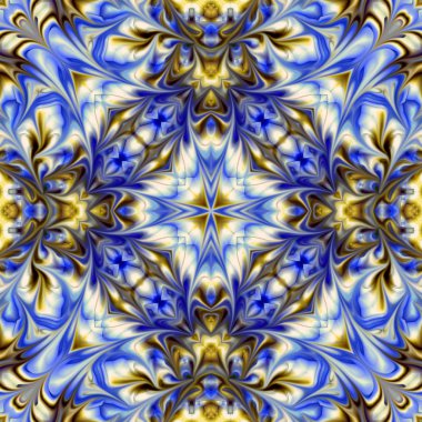 Benzersiz mandala, Oriental yuvarlak desen, mistik motifi, egzotik arka plan. Fantastik fraktal tasarım, geometrik doku parlayan renkli dijital sanat.