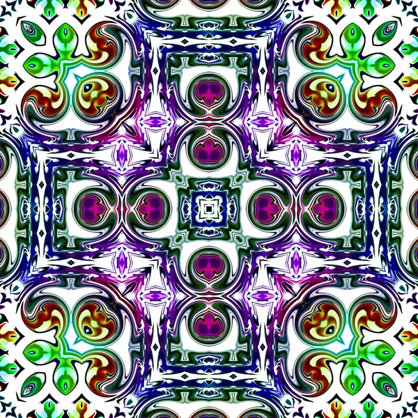 Mandala Único Patrón Redondo Oriental Motivo Místico Fondo Exótico Abstracto — Foto de Stock