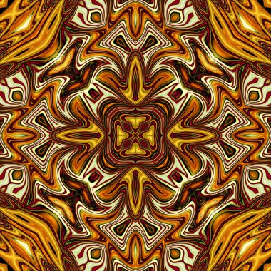 Benzersiz mandala, Oriental yuvarlak desen, mistik motifi, egzotik arka plan. Fantastik fraktal tasarım, geometrik doku parlayan renkli dijital sanat.