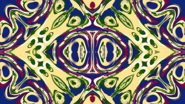 Benzersiz mandala, Oriental yuvarlak desen, mistik motifi, egzotik arka plan. Fantastik fraktal tasarım, geometrik doku parlayan renkli dijital sanat.