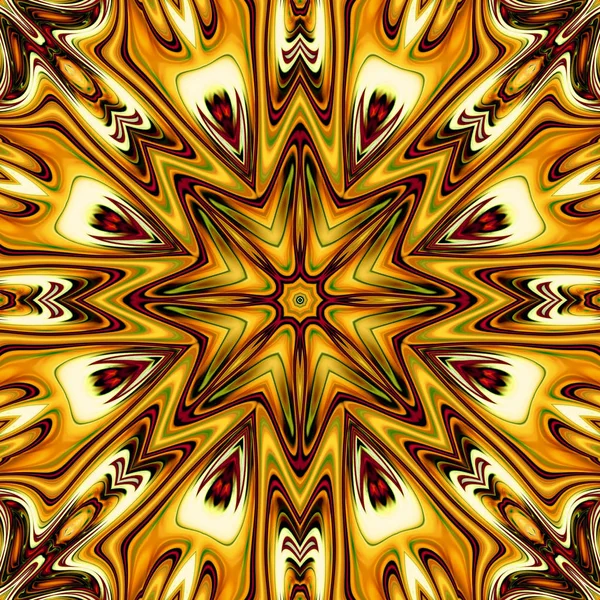 Mandala Único Patrón Redondo Oriental Motivo Místico Fondo Exótico Abstracto —  Fotos de Stock